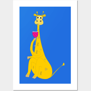 Funny giraffe Posters and Art